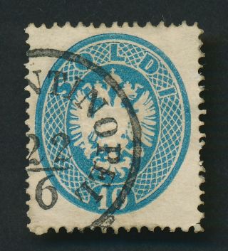 Austria Levant Stamp 1863 10s Lombardy Venetia Constantinople Vfu