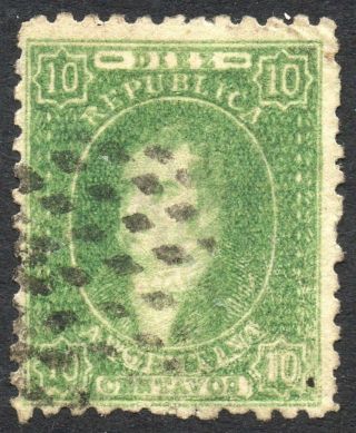 Argentina,  1864 Rivadavia,  10 Cents.  Fine.