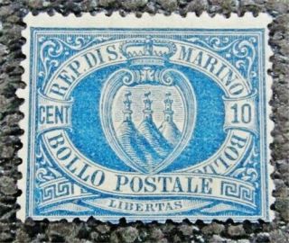 Nystamps Italy San Marino Stamp 7a Og H $3600