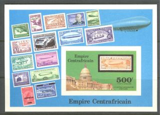 Aviation: Zeppelin 75th Anniversary On Central Africa 1977 Scott C187 Imperf Mnh