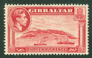 Sg 123a Gibraltar 1½d Carmine.  Perf 13½.  Pristine Lightly Mounted.  Scarce.