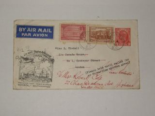 (a308) Canada 1939 1st Flight Air Mail Cover Montreal To Southampton