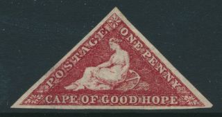 Sg 18 Cape Of Good Hope 1863 - 64 1d Deep Carmine Red Mounted Full Margins