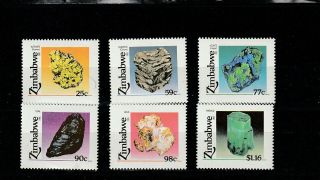 A91 - Zimbabwe - Sg844 - 849 Mnh 1993 Minerals