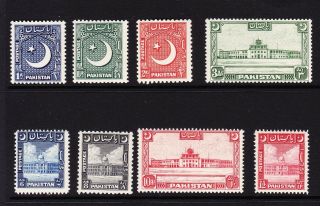 Pakistan 1949 Complete Set Sg 44 - 51 Mnh.