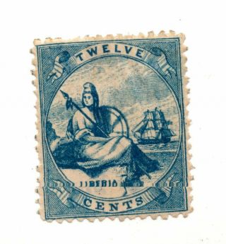 Liberia Sc 2 Cv$22 12 Cents Stamp Id 795