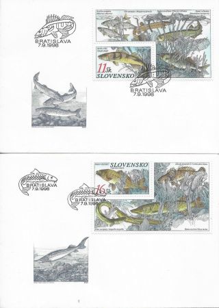 Slovakia - 1998 " Freshwater Fish " Three Fdc 