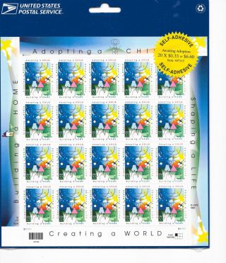 Us Stamp Sheet 20 X $0.  33 - Awaiting Adoption - - Sc 3398