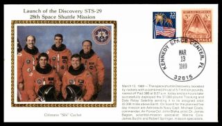 Mayfairstamps Discovery Sts 29 Crew For The Five Day Mission 1989 Colorano Silk