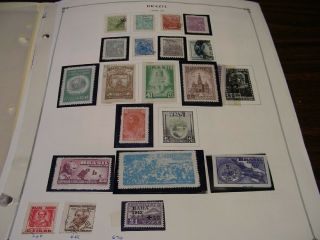 Drbobstamps Brazil Large & (generally F - Vf) Stamp Lot On Scott Pages