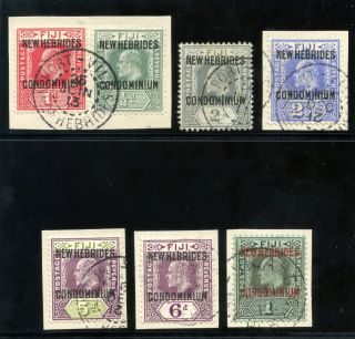 Hebrides 1910 Kevii Set Complete Very Fine.  Sg 10 - 16.  Sc 10 - 16.