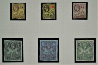 BARBADOS STAMPS 1912 - 16 SET OF 12 TO 3/ - H/M (Y128) 3