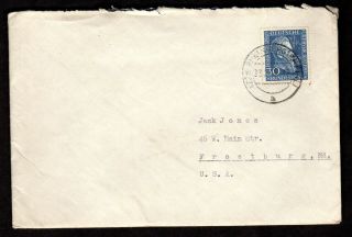 1952 Germany Cover To Usa Scott S 686
