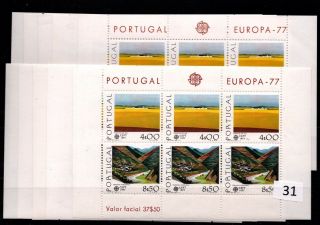 / 10x Portugal - Mnh - Europa Cept 1977 - Nature - Mountains -