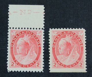Ckstamps: Canada Stamps Scott 77 Victoria Lh Og,  77a Nh