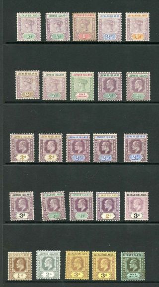 Leeward Islands Selection Of M/mint (kevii 1/ - With Tone Patch)