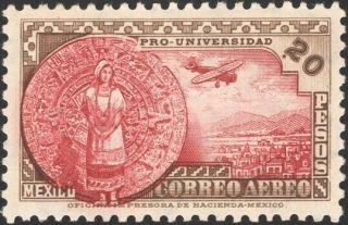 Mexico,  1934.  Air Mail National University C61.