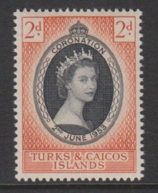 Turks & Caicos - 1953,  Coronation Stamp - Mnh - Sg 234