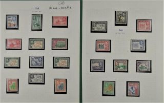 Fiji Stamps 1938 - 55 Set 22 To £1 Sg 249 - Sg 266b H/m (y65)