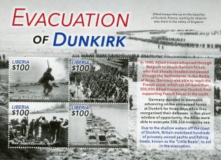 Liberia 2015 Mnh Evacuation Of Dunkirk 4v M/s Second World War Wwii Little Ships