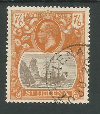 St Helena Sg111 The 1922/37 7/6d Grey Brown And Yellow Orange C.  £225