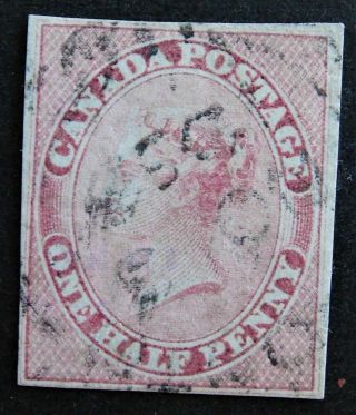 Can 8 1/2 Penny Rose Queen Victoria 1857 Cat 700 Us