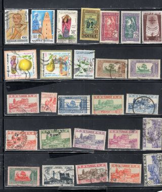 France Europe Tunisia Africa Stamps & Hinged Lot 52306