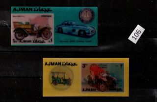 ,  Ajman - Mnh - 3d - Cars