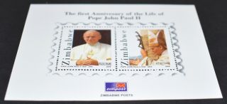 Zimbabwe :2006 Pope John Paul Min1 Sheet Mnh