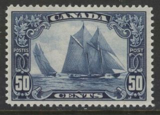 Canada 158 1929 The Famous Bluenose Schooner Kgv 50c Scroll Mph Xf Cv $350