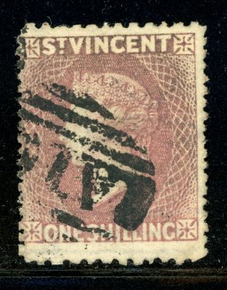 St.  Vincent (victoria) Selections: Scott 22 1sh Lilac Rose Wmk5 Cv$400,