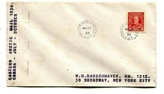 Canada 1936 3c On Eastern Arctic Mail Cover “chesterfield Inlet N.  W.  T.  ” Postmark