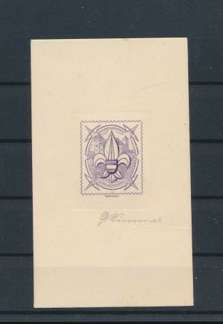 Lk50375 Liechtenstein Imperf Coat Of Arms Scouting Souvenir Sheet Mnh