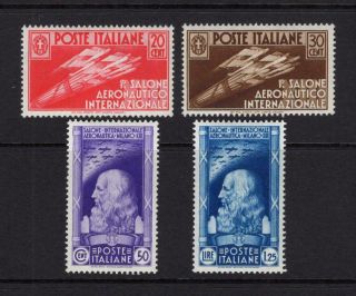 Italy 1935 Complete Set - Og Mlh - Sc 345 - 348 Cats $207.  50