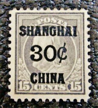 Nystamps Us Shanghai China Stamp K12 Og H $88