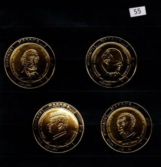 / Manama - Mnh - Ajman - Gold Stamps - Coin Stamps - Churchill - Kennedy