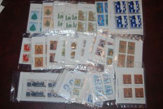Canada NH Plate Block packs,  $186.  40 face value FV Discount Postage 4