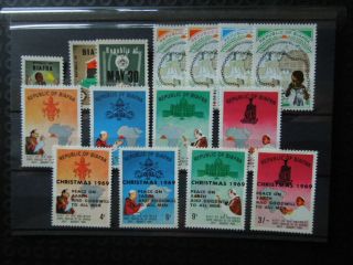 G125 Stamps Biafra 1969 Christmas/pope Visit Children Mnh