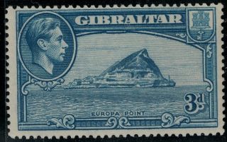Gibraltar 1942 Sc 111a Perf 14 Scv $100.  00