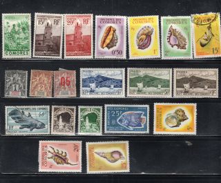 France French Comores Comoro Islands Stamps & Hinged Lot 52101