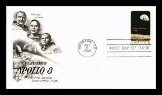 Dr Jim Stamps Us Apollo 8 Space First Day Cover Houston Texas