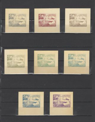 ,  1949 Turks And Caicos Upu 2,  5 Nominal In Different Colour Thick Paper