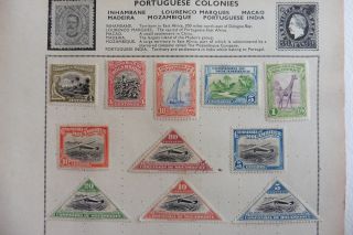 Mozambique Stamps,  Before 1950,  Album Page