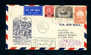 Canada 1932 Special Delivery Registered Cover To U.  S.  A.  (au078)