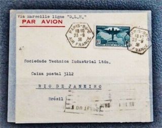 Nystamps France Stamp C17 On Cover $580