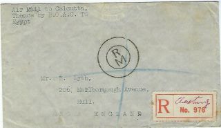 China c.  1940 censored registered airmail cover Chaotung Yunnan to England 2