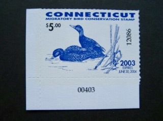 2003 Connecticut State Duck Migratory Waterfowl Stamp Mnhog