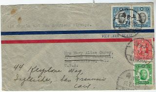 China 1941 Airmail Cover To San Francisco Via Manila By Pan Am