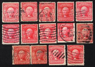 Usa 1903 Group Of 14 Stamps Scott 319 Different Cv=10$