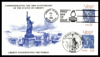 Mayfairstamps 1986 Us Fdc 100th Anniversary Of Statue Of Liberty Enlightening Th